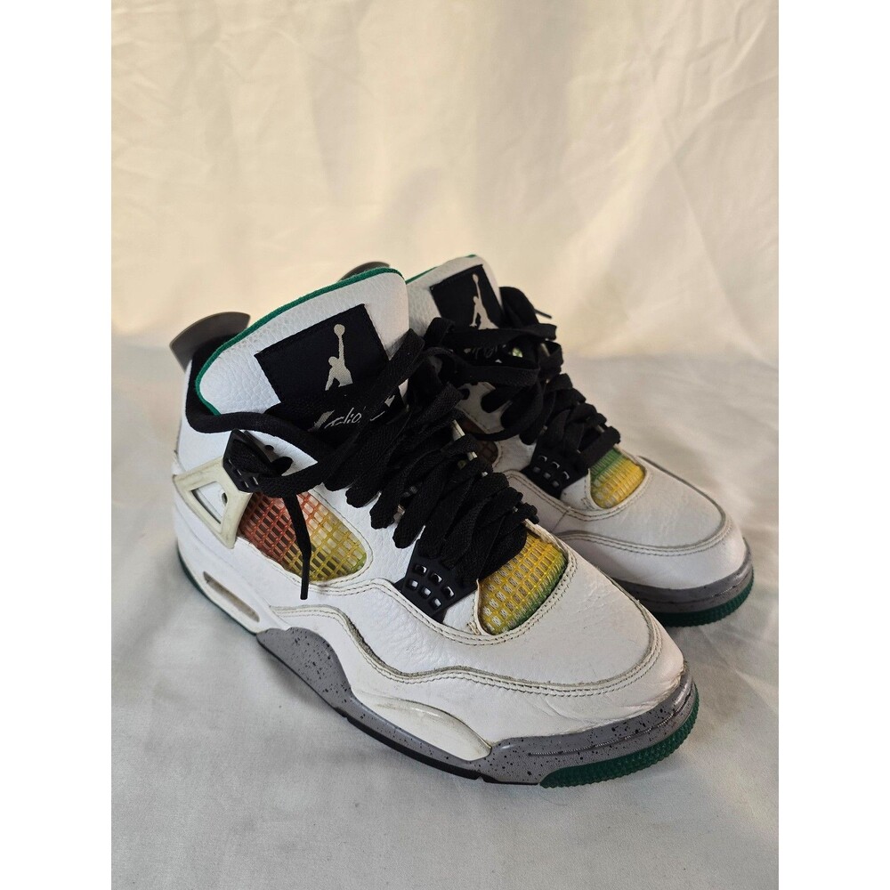 Nike Air Jordan 4 Retro Rasta Lucid Green Women Size 8.5 AQ9129-100